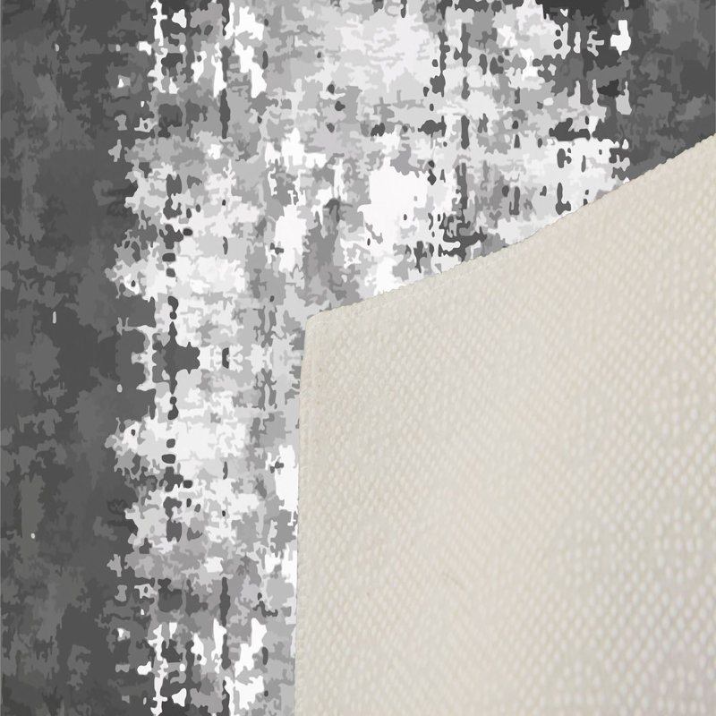 Stylish Woven Carpet, 5.2 x 7.5 Feet | 100% Polyester, 0.3 in Pile Height, Antibacterial, Non-Slip PVC Dot Underside | Machine Washable, 3D Digital Print | Perfect for Living Room, Bedroom & Home Décor