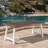 Acacia Wood Metal Frame Slat Dining Table