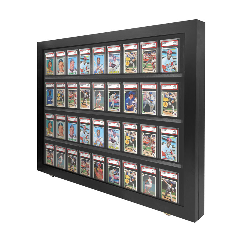 Présentoir à cartes de sport PENNZONI, pour 36 cartes de jeu et de sport classées PSA, Noir, noir, noir, noir