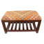 Banc de rangement rembourré avec tablettes