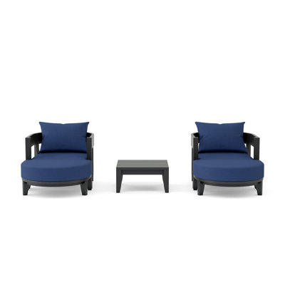 Masheka 2 - Person Patio Conversation Set with Sunbrella® Cushions
