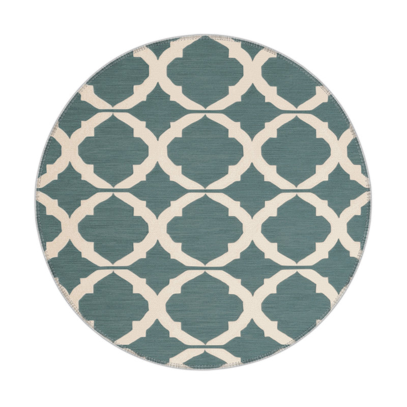 Trellis Gray Indoor and Outdoor Area Rug, Rectangle 9' x 12'