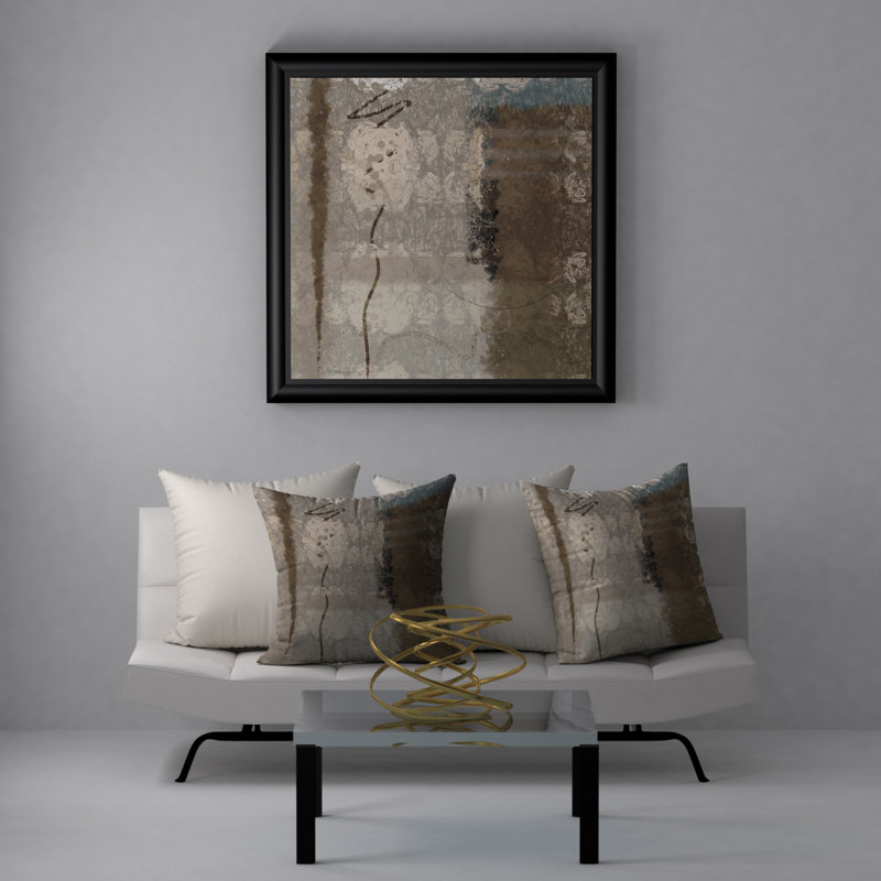 Abstract Reversible Throw Pillow, 18" x 18"