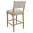 Clara Bar Height Stool In Contemporary Linen Fabric On Solid Wood-115293466