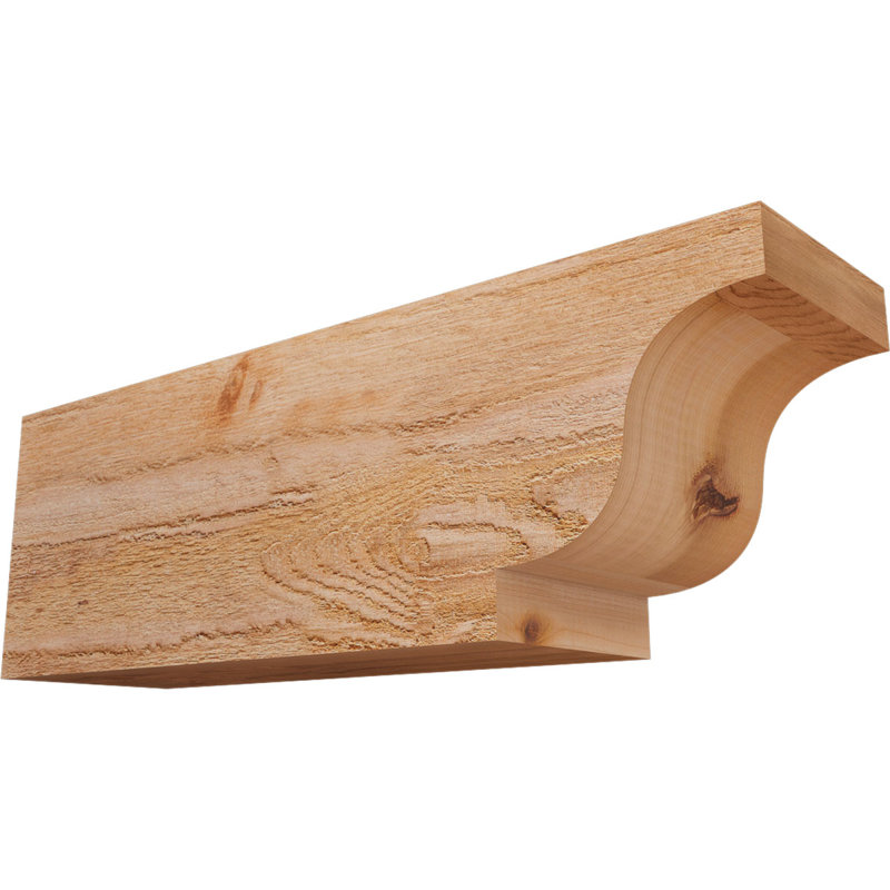 Queue de chevron Newport, Cèdre rouge de l'Ouest, 8" H x 24" W x 6" D