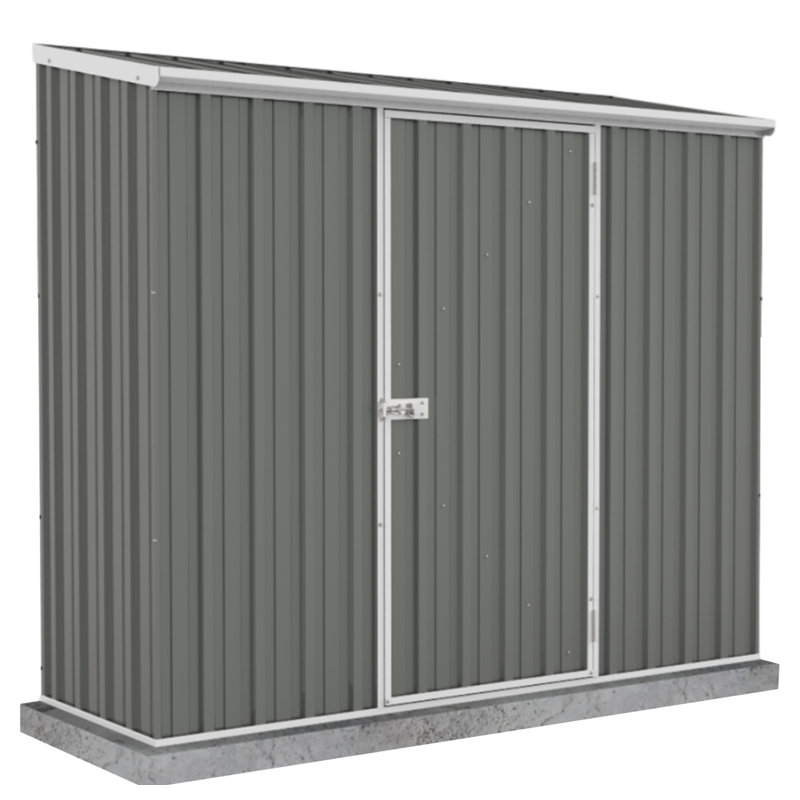 Absco 7x3 Gray Galvanized Steel Storage Shed Kit