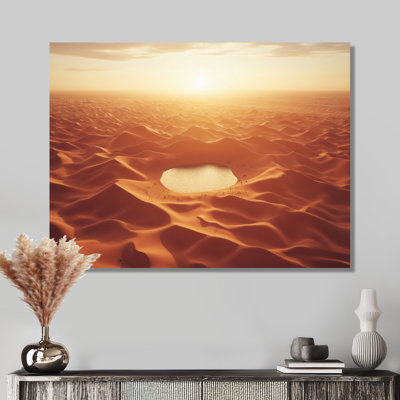 Vue du désert du Sahara sur la planète Mars - désert impressions métalliques