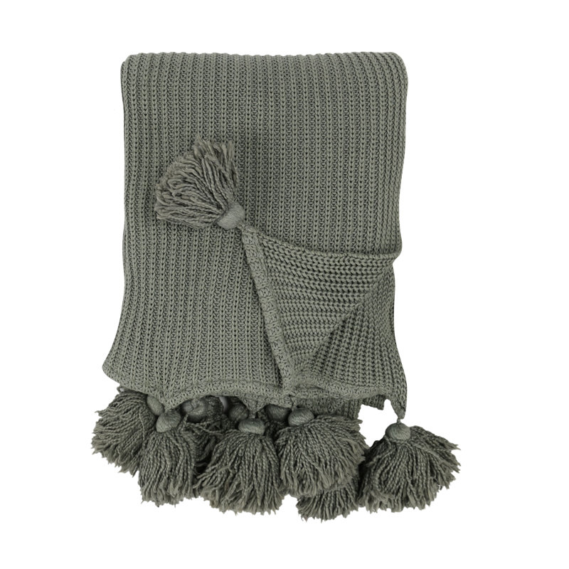 100% Cotton Blanket, Sage Green