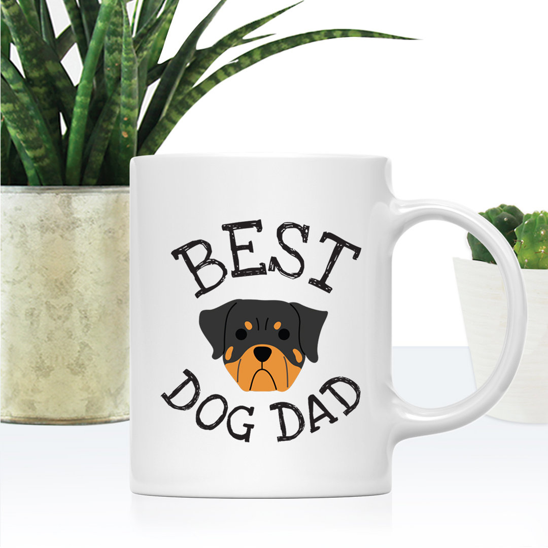 Best Dog Dad Coffee Mug Red Barrel Studio® Dog 