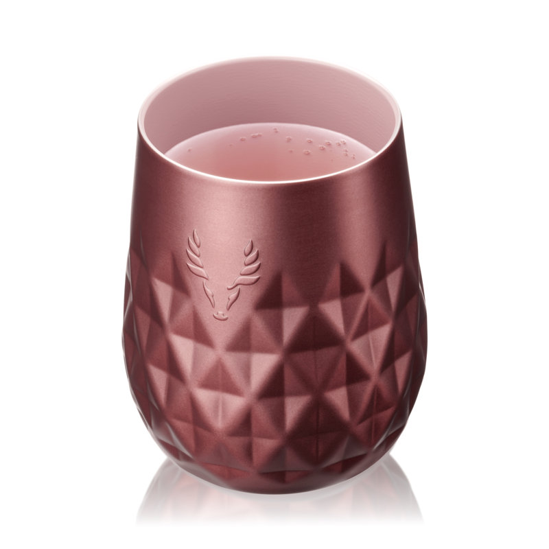 Verre à vin en acier inoxydable Paragon en obsidienne, Rose