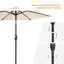 Parasol de marché d'extérieur de 7,5 pi avec bouton-poussoir inclinable Kahoka-341684603