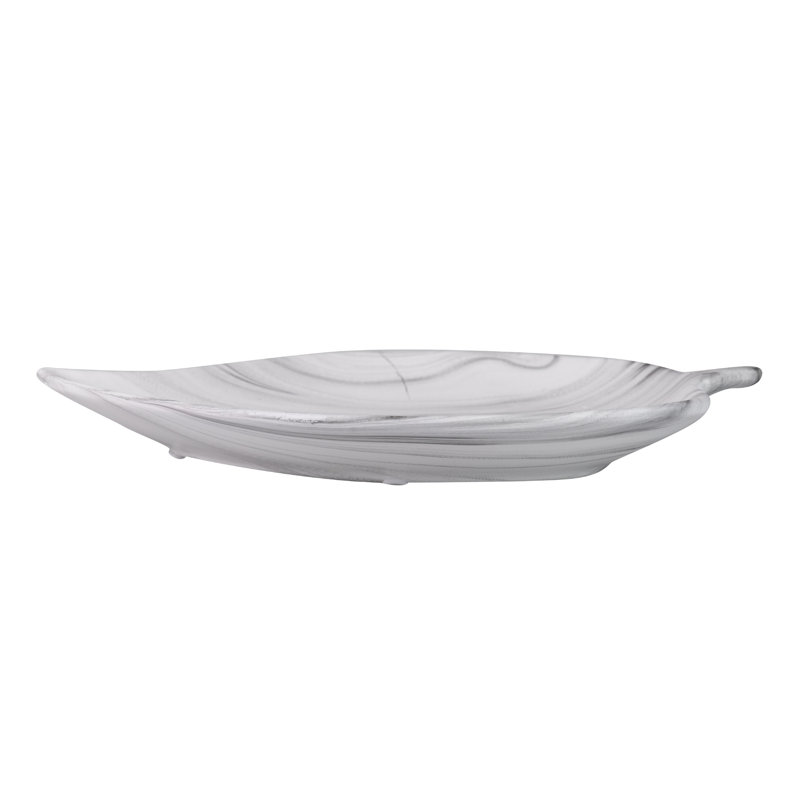 Marble Effect Ceramic Bowl 36x24x4 Cm