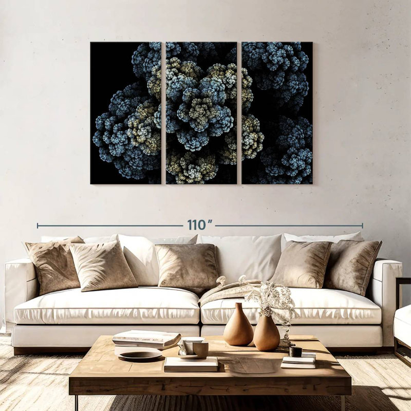 Brampt Fractal Bloom, 48" H x 74" W