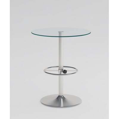 Round Glass Top Metal Base Dining Table