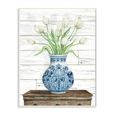 Tulipe Bouquet dans un vase en céramique par Cindy Jacobs - impression d'art graphique