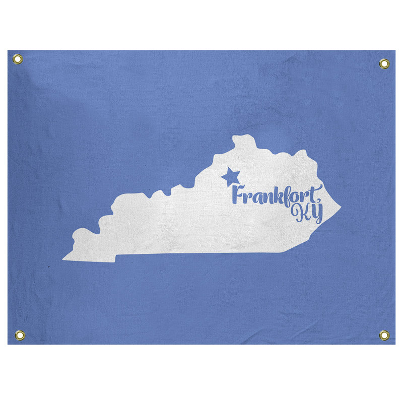 Tapisserie murale frankfort kentucky, H 50 po x l 59 po, Bleu