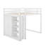 Lit mezzanine double avec tablettes et DEL-809838826