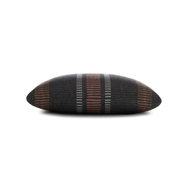 Journey Throw Square Indoor/Outdoor Pillow Cover & Insert by Elaine Smith, Earth Striped, 20"H X 20"W, Polyester