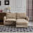 69 In. 3-Piece L Shaped Modular Free Combination Sectional Velvet Sofa Couch With Ottoman, NOMAD-1941660471