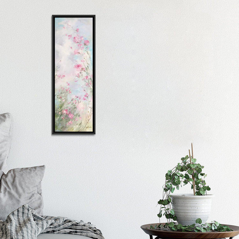 « matinée pâturage », peinture sur toile, H 36 po x l 12 po x P 1,5 po, Toile avec cadre noir