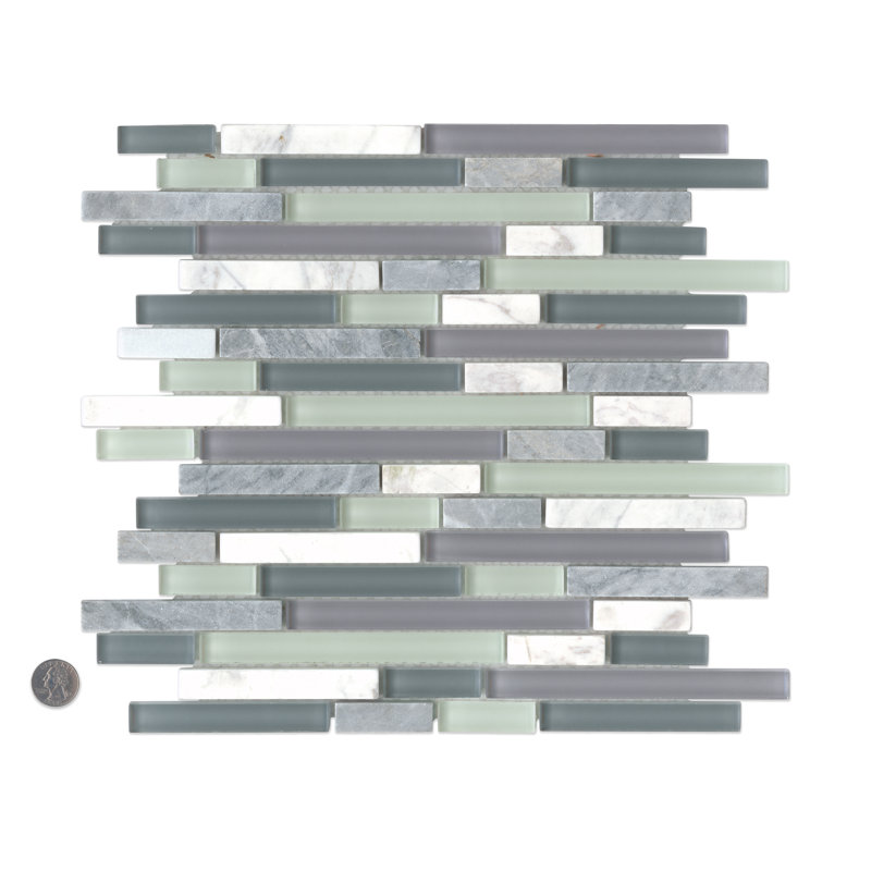 Carreau de mosaïque linéaire en verre Eclipse, Dorset