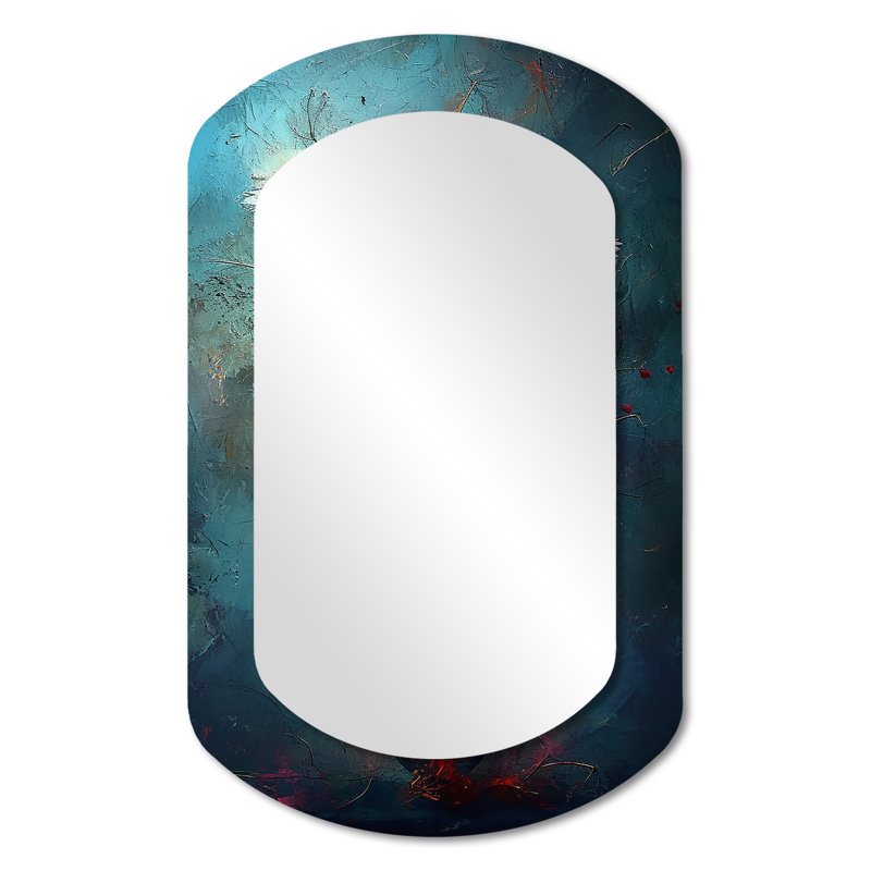 Miroir mural bleu Shemar, 31 po x 19 po