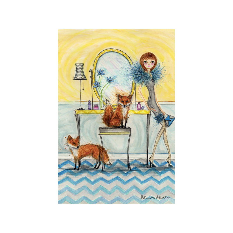 Art fiona et fox, Toile tendue, H 12 po x l 8 po x P 0,75 po