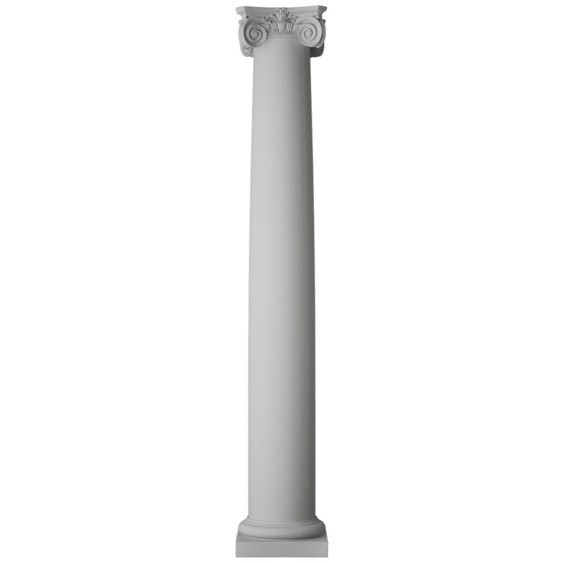 Colonne ronde Endura-Stone, 10 po de diamètre x H 6 pi, Base toscane et Scamozzi Capital
