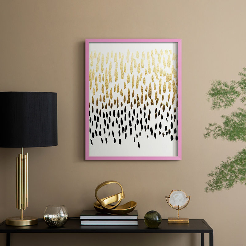 «Abstract Abstract», reproduction encadrée - prêt à accrocher - fabriquée aux États-Unis, H 29 po x l 23 po, Rose