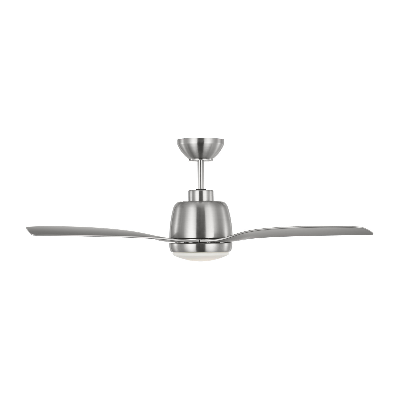44'' Ceiling Fan with LED Light Kit, Silver, Brushed Steel, 15.18" H x 44" W x 44" D