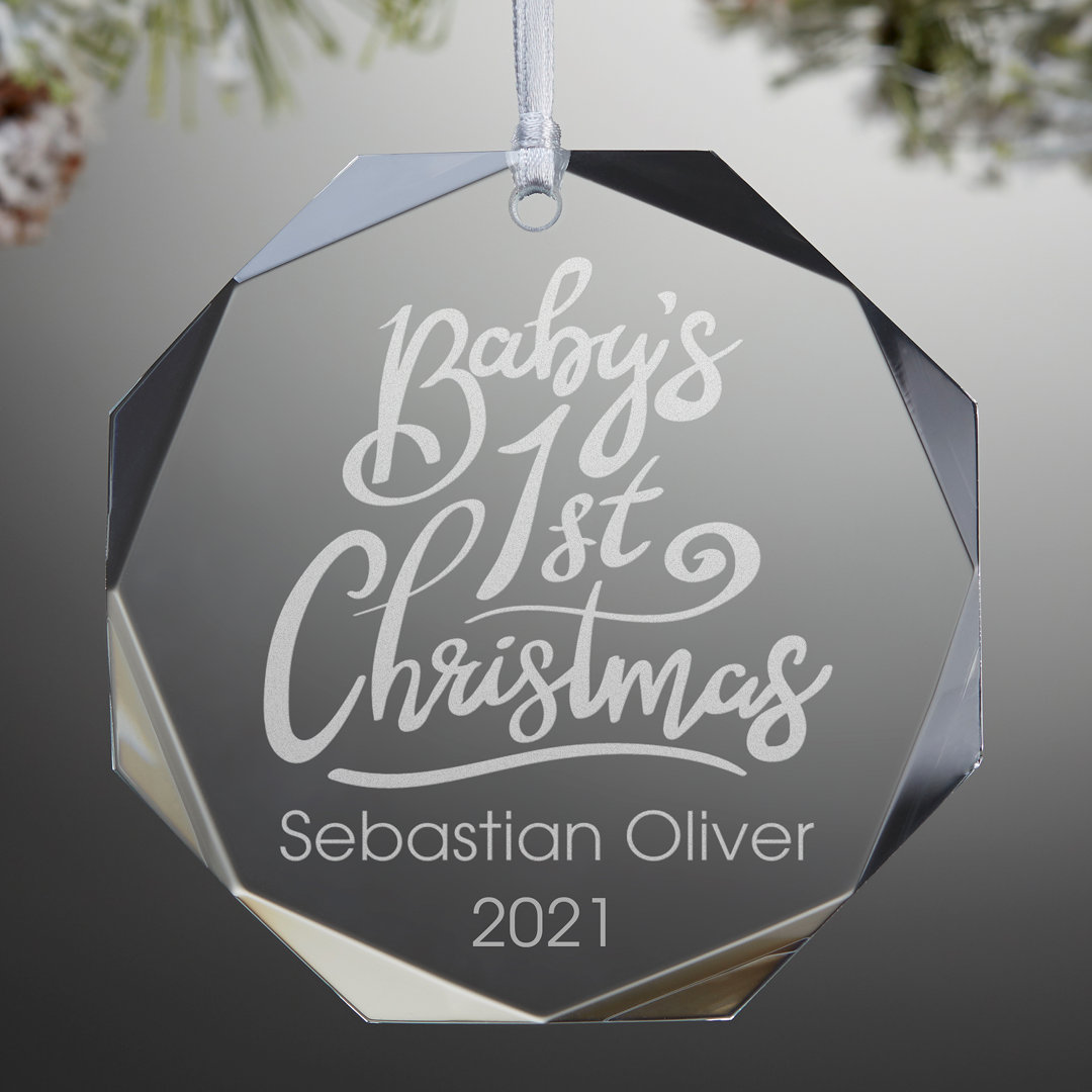 Baby's First Premium Engraved Holiday Shaped Ornament Personalization Mall 