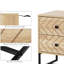 Hassin 48cm W Steel Bedside Table