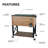Permasteel 80-Qt Oak Wood Outdoor Patio Cooler with Wicker Bottom Shelf