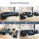 Tremee Velvet Upholstered Modular Sectional Sofa with Ottoman