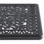 Ensemble de salle à manger 7 pièces en fonte d'aluminium toutes saisons comprenant 6 chaises pivotantes et une table rectangulaire avec cadre noir-1340455887