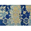 Tapis bleu en laine noué à la main de conception unique 9 pi x 12 pi 5 po