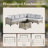 Emroy 8 - Person Wicker/Rattan Sectional Seating Group with Lighted Coffee Table and Swivel Chairs, All Weather Modular Outdoor Conversation Set with Cushions-111860724