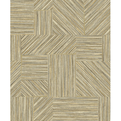  Designs Toasted Almond & Metallic Gold Husk Non-Woven Unpasted Wallpaper