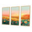 Flower Meadows At Sunset I - Ensemble de décorations murales fleurs-1157186561-1157186563