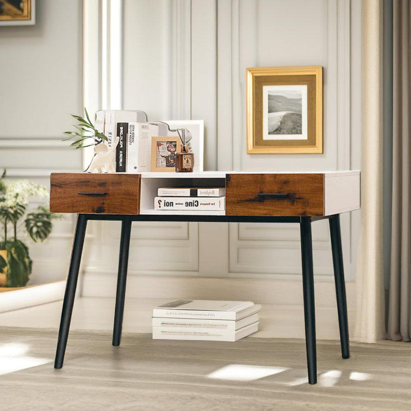 106Cm Console Table with Storage Drawers and Compartment Entryway Living Room
