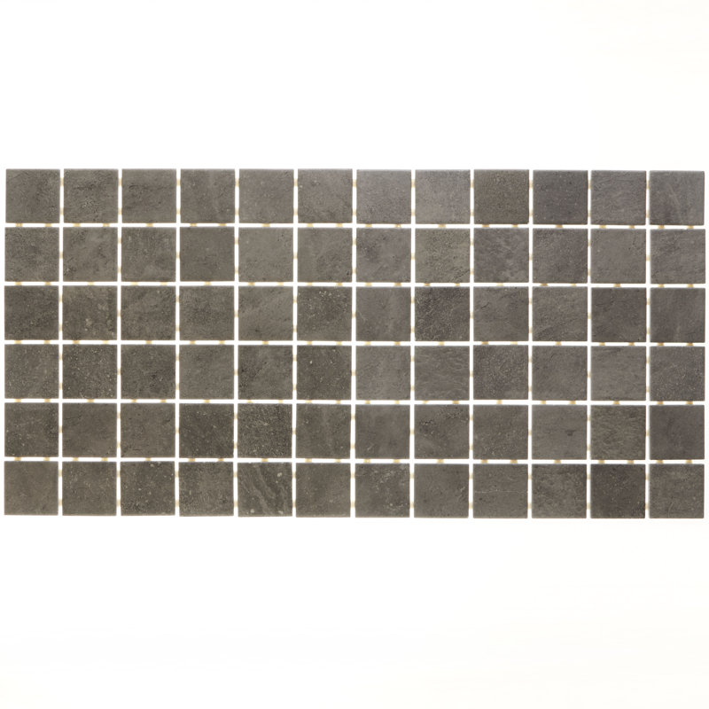 Fairfield 2" x 2" Ceramic Mosaic Tile, Iron Gray