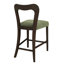 Ensemble de 2 tabourets de comptoir sans accoudoirs (brun foncé + vert)-899965616-899965617
