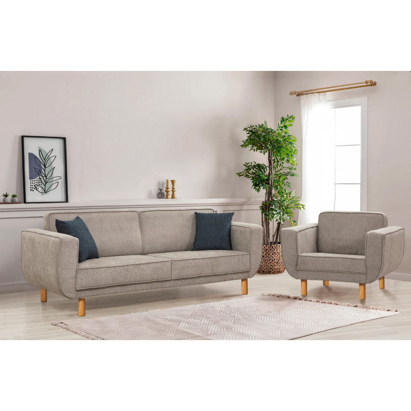 Ensemble de canapé-lit, Gris, Or