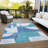 Machine Washable Indoor/Outdoor Cinead ACN1692 Teal Rug-104621505