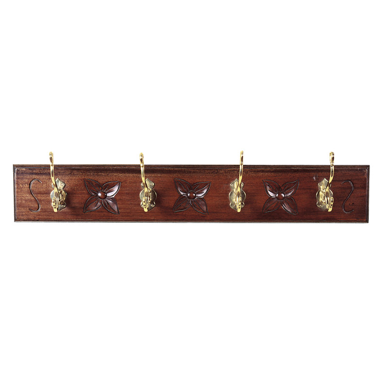Keen Replicas Solid Wood Wall 4 - Hook Wall Mounted Coat Rack
