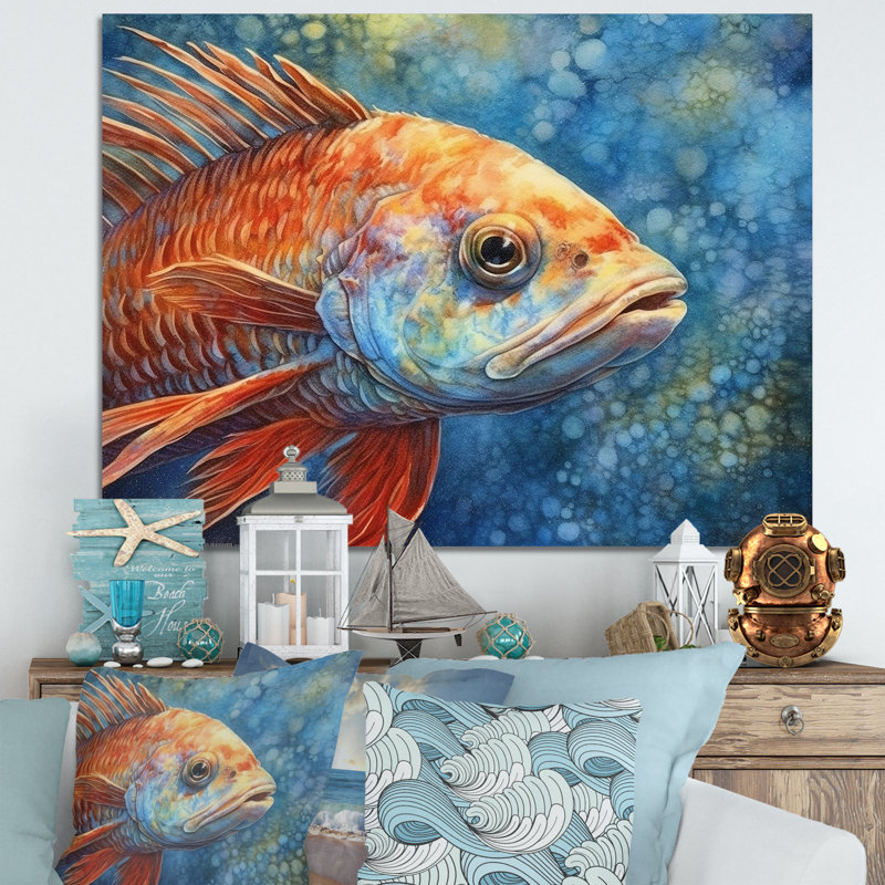 «Underwater Fish Fantasy II», reproduction sur toile, H 12 po x l 20 po x P 1 po, Toile tendue