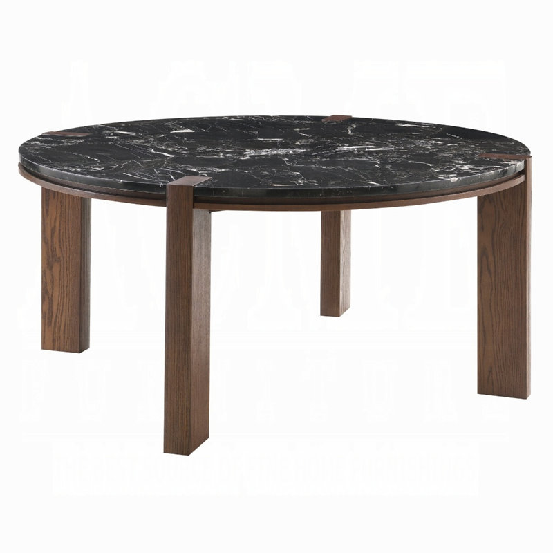Lawson Round Dining Table W/marble Top