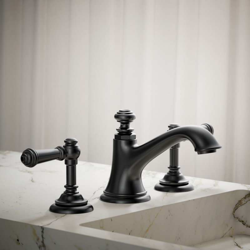 Artifacts Bathroom Sink Spout with Bell Design, Matte Black