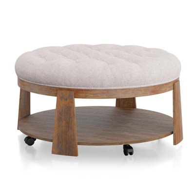 Brenai Upholstered Polyester Blend Storage Ottoman