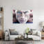 Intense Blue Gaze Abstract Contemporary Wall Art Print 1 Piece Wrapped Canvas Wall Art-1502424874
